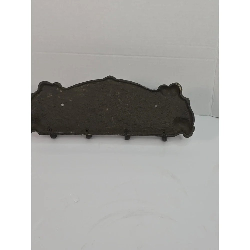 Antique Style Cast Iron Coat Hat Rack Barber Haircut And Shave 25 Rust Color